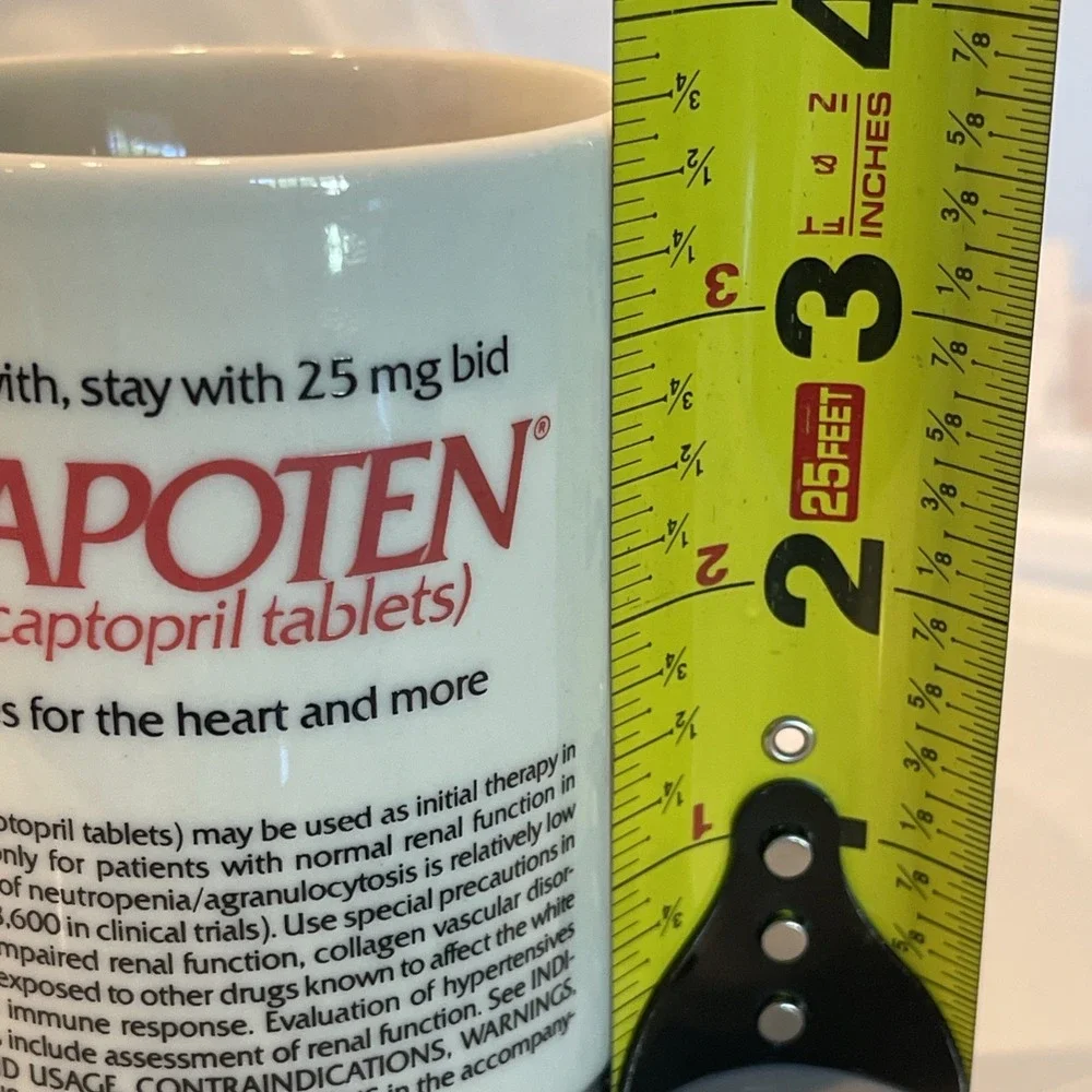 Capoten‎ Pharma Drug Rep Advertising  Ceramic Coffee Mug Cup pharmaceutical Heat